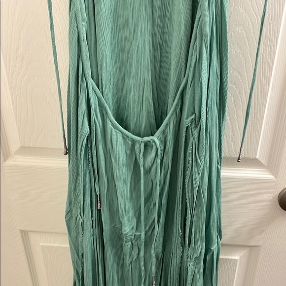 Free People Boho Halter Mermaid Green Dress - Picture 9 of 9